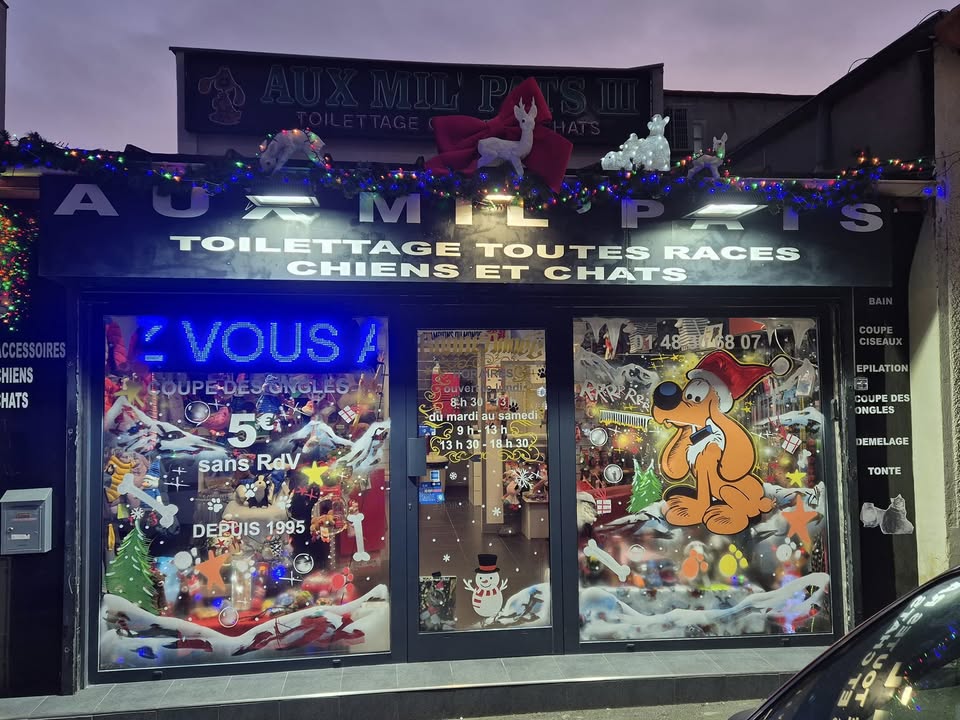 Devanture du salon Aux Mil'Pats